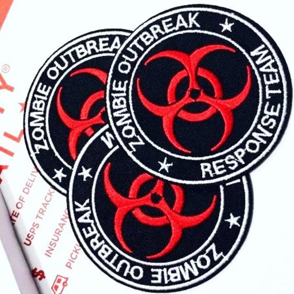 NEW 3-PACK ZOMBIE OUTBREAK RESPONSE TEAM PATCHES IRON ON CANVAS FABRIC BADGES - Picture 4 of 7